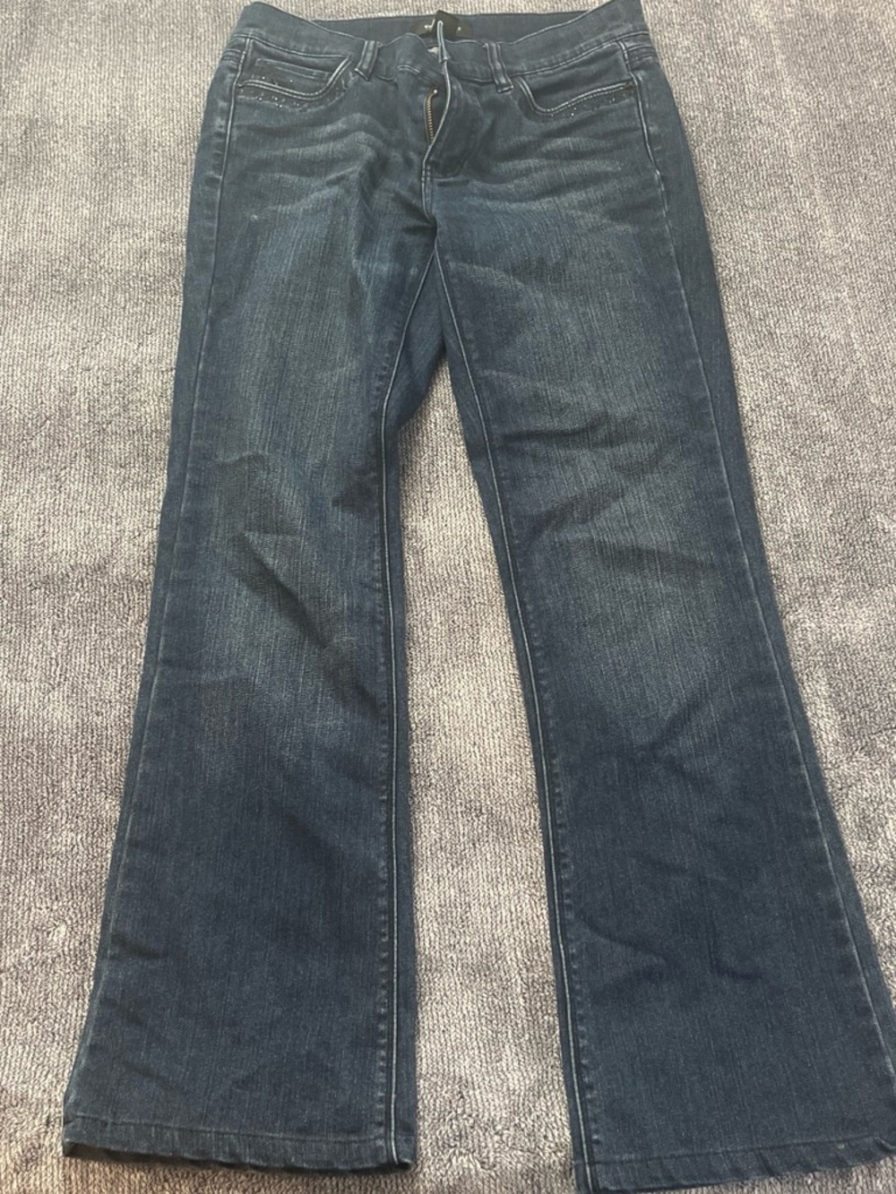 White House Black Market Women's Dark Indigo Bootcut Jeans